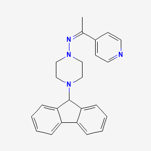 molecular formula C24H24N4 B1237097 (Z)-N-[4-(9H-fluoren-9-yl)piperazin-1-yl]-1-pyridin-4-ylethanimine 