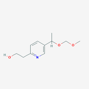 molecular formula C11H17NO3 B123710 2-(5-(1-(Methoxymethoxy)ethyl)pyridin-2-yl)ethanol CAS No. 146062-58-0