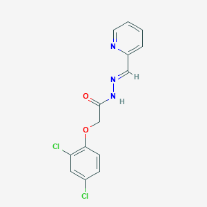 2-(2,4-dichlorophenoxy)-N'-[(E)-pyridin-2-ylmethylidene]acetohydrazide