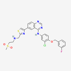 N-[3-chloro-4-[(3-fluorophenyl)methoxy]phenyl]-6-[2-[(2-methylsulfonylethylamino)methyl]-4-thiazolyl]-4-quinazolinamine