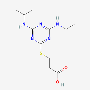 molecular formula C11H19N5O2S B12371089 Atrazine-3-mercaptopropanoic acid CAS No. 125454-31-1