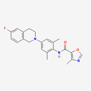 molecular formula C22H22FN3O2 B12371128 Kv7.2 modulator 1 