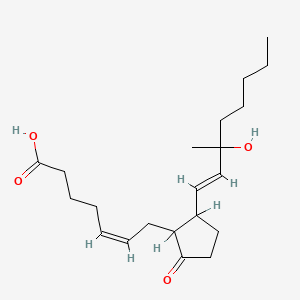 molecular formula C21H34O4 B1237117 (Z)-7-[2-[(E)-3-hydroxy-3-methyloct-1-enyl]-5-oxocyclopentyl]hept-5-enoic acid CAS No. 55820-86-5
