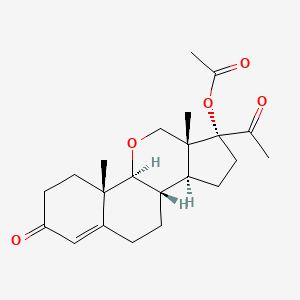 molecular formula C22H30O5 B1237119 17-Acetoxy-11-oxaprogesterone CAS No. 57170-48-6