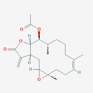 [(1S,3S,5R,8Z,13S,14S,15R)-5,9,13-trimethyl-18-methylidene-17-oxo-4,16-dioxatricyclo[13.3.0.03,5]octadec-8-en-14-yl] acetate
