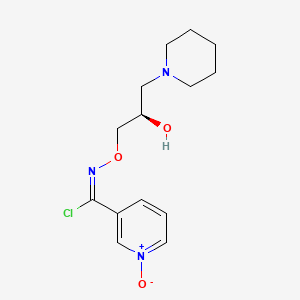 (3E)-N-[(2R)-2-hydroxy-3-piperidin-1-ylpropoxy]-1-oxidopyridin-1-ium-3-carboximidoyl chloride