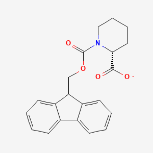 molecular formula C21H20NO4- B12371365 1,2-Piperidinedicarboxylic acid, 1-(9H-fluoren-9-ylmethyl) ester, (2R)- 