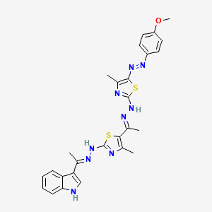 molecular formula C27H27N9OS2 B12371367 Anticancer agent 158 