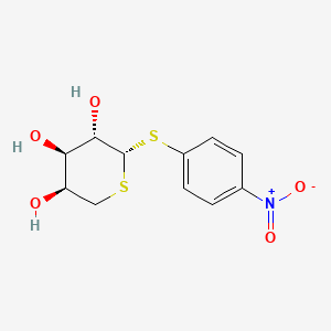 molecular formula C11H13NO5S2 B1237140 (2S)-2beta-(4-Nitrophenylthio)tetrahydro-2H-thiopyran-3beta,4alpha,5alpha-triol 