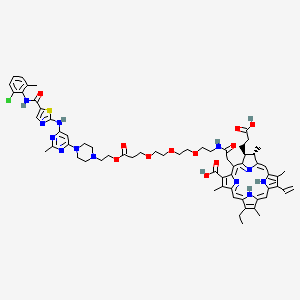 molecular formula C65H77ClN12O11S B12371407 Antitumor photosensitizer-4 