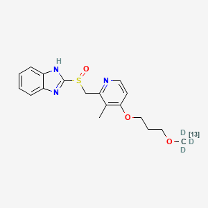 molecular formula C18H21N3O3S B12371499 Rabeprazole-13C,d3 