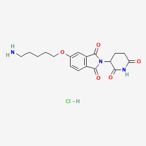 molecular formula C18H22ClN3O5 B12371550 Thalidomide-5-O-C5-NH2 hydrochloride 