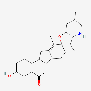 3-hydroxy-3',6',10,11b-tetramethylspiro[1,2,3,4,4a,6,6a,6b,7,8,11,11a-dodecahydrobenzo[a]fluorene-9,2'-3a,4,5,6,7,7a-hexahydro-3H-furo[3,2-b]pyridine]-5-one