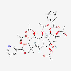 molecular formula C43H51NO15 B12371600 Pepluanin A 