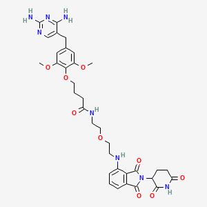 molecular formula C34H40N8O9 B12371691 PROTAC eDHFR Degrader-2 