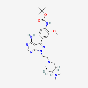 molecular formula C26H38N8O3 B12371899 eCF506-d5 