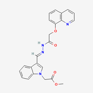 methyl 2-[3-[(E)-[(2-quinolin-8-yloxyacetyl)hydrazinylidene]methyl]indol-1-yl]acetate