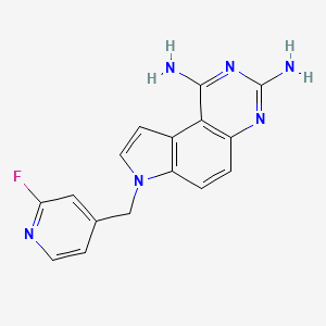 molecular formula C16H13FN6 B12372023 Fluorofolin 
