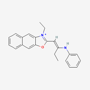 N-[1-(3-ethyl-2-benzo[f][1,3]benzoxazol-3-iumyl)but-1-en-2-yl]aniline