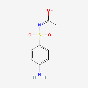 molecular formula C8H9N2O3S- B1237220 Acetyl[(4-aminophenyl)sulfonyl]azanide 