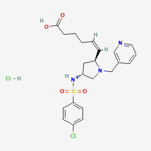 (2S,4R)-2-[(Z)-5-carboxy-1-pentenyl]-4-(4-chlorophenylsulfonylamino)-1-(3-pyridylmethyl)pyrrolidine hydrochloride