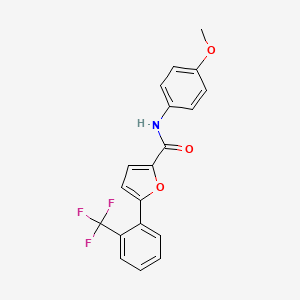molecular formula C19H14F3NO3 B1237239 N-(4-methoxyphenyl)-5-[2-(trifluoromethyl)phenyl]-2-furancarboxamide 