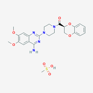 molecular formula C24H29N5O8S B123725 Doxazosin methanesulfonate, (S)- CAS No. 156154-10-8