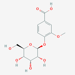molecular formula C14H18O9 B12372517 Pseudolaroside B 