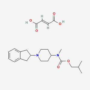 molecular formula C24H34N2O6 B1237280 (E)-but-2-enedioic acid;2-methylpropyl N-[1-(2,3-dihydro-1H-inden-2-yl)piperidin-4-yl]-N-methylcarbamate CAS No. 139062-79-6