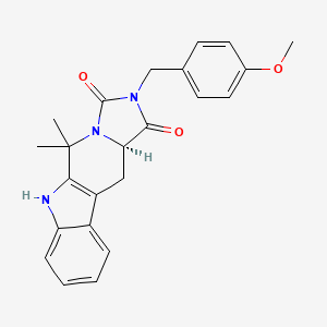 (15R)-13-[(4-methoxyphenyl)methyl]-10,10-dimethyl-8,11,13-triazatetracyclo[7.7.0.02,7.011,15]hexadeca-1(9),2,4,6-tetraene-12,14-dione