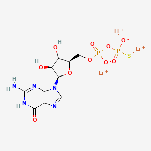 molecular formula C10H12Li3N5O10P2S B12372929 trilithium;[[(2R,4S,5R)-5-(2-amino-6-oxo-1H-purin-9-yl)-3,4-dihydroxyoxolan-2-yl]methoxy-oxidophosphoryl]oxy-sulfidophosphinate 