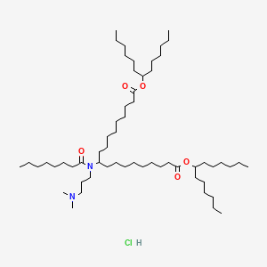 molecular formula C58H115ClN2O5 B12372982 ditridecan-7-yl 10-[3-(dimethylamino)propyl-octanoylamino]nonadecanedioate;hydrochloride 