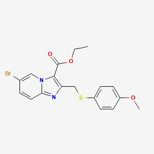molecular formula C18H17BrN2O3S B12373007 Antibacterial agent 185 