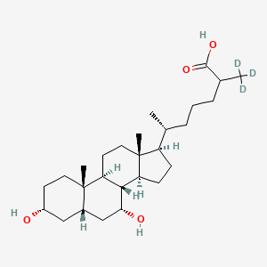 molecular formula C27H46O4 B12373021 3Alpha,7Alpha-Dihydroxycoprostanic Acid-d3 