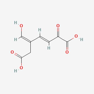 molecular formula C8H8O6 B1237304 5-Formyl-2-hydroxyhepta-2,4-dienedioic acid CAS No. 2461-62-3