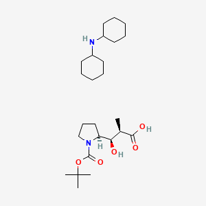 molecular formula C25H46N2O5 B12373068 N-cyclohexylcyclohexanamine;(2R,3R)-3-hydroxy-2-methyl-3-[(2S)-1-[(2-methylpropan-2-yl)oxycarbonyl]pyrrolidin-2-yl]propanoic acid 