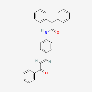 N-{4-[(1E)-3-oxo-3-phenylprop-1-en-1-yl]phenyl}-2,2-diphenylacetamide