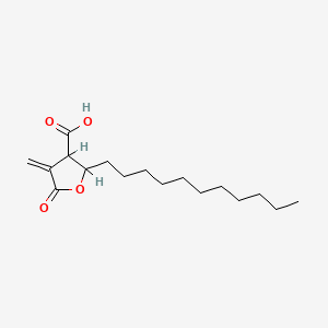 molecular formula C17H28O4 B1237331 4-Methylidene-5-oxo-2-undecyloxolane-3-carboxylic acid CAS No. 570-13-8
