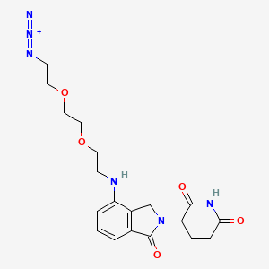 molecular formula C19H24N6O5 B12373323 Lenalidomide 4'-PEG2-azide 
