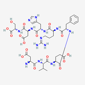 molecular formula C42H61N13O16 B12373355 H-Asp-Val-Glu-Phe-Arg-His-Asp-Ser-OH 