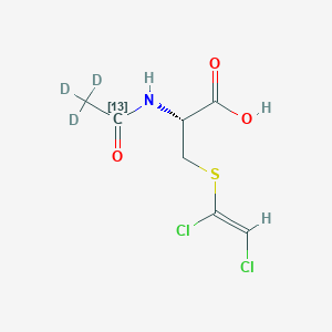 molecular formula C7H9Cl2NO3S B12373357 N-Acetyl S-(1,2-dichlorovinyl)-L-cysteine-13C,d3 