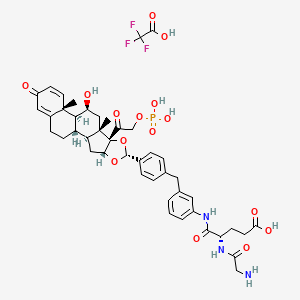 molecular formula C44H51F3N3O15P B12373466 Glucocorticoid receptor agonist-1 phosphate Gly-Glu TFA 