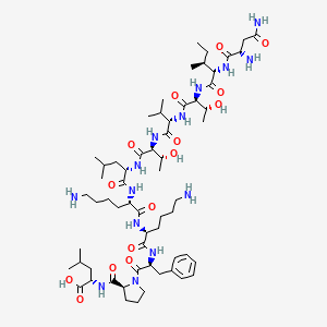 molecular formula C61H104N14O15 B12373579 H-Asn-Ile-Thr-Val-Thr-Leu-Lys-Lys-Phe-Pro-Leu-OH 