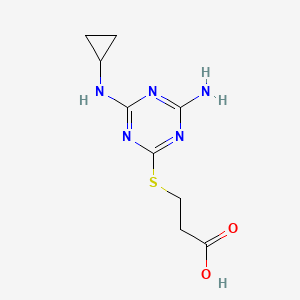 molecular formula C9H13N5O2S B12373638 Cyromazine-3-mercaptopropanoic acid 