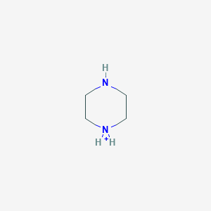 molecular formula C4H11N2+ B1237378 Piperazin-1-ium 
