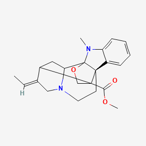 molecular formula C22H26N2O3 B1237388 methyl (9S,14E,15S,19S)-14-ethylidene-2-methyl-18-oxa-2,12-diazahexacyclo[13.3.2.01,9.03,8.09,16.012,19]icosa-3,5,7-triene-16-carboxylate 