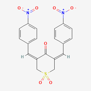 (3E,5E)-3,5-bis[(4-nitrophenyl)methylidene]-1,1-dioxothian-4-one