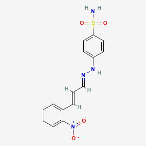 4-[(2E)-2-[(E)-3-(2-nitrophenyl)prop-2-enylidene]hydrazinyl]benzenesulfonamide
