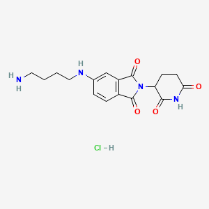 molecular formula C17H21ClN4O4 B12373922 Pomalidomide-5-C4-NH2 (hydrochloride) 