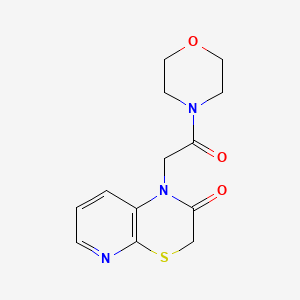 molecular formula C13H15N3O3S B1237396 1-[2-(4-Morpholinyl)-2-oxoethyl]-2-pyrido[2,3-b][1,4]thiazinone 